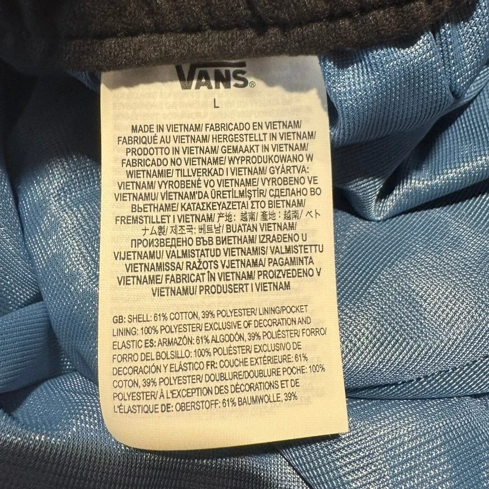 Vans Mens Primary Solid Elastic Boardshorts Black Relaxed Fit Size Large NWT